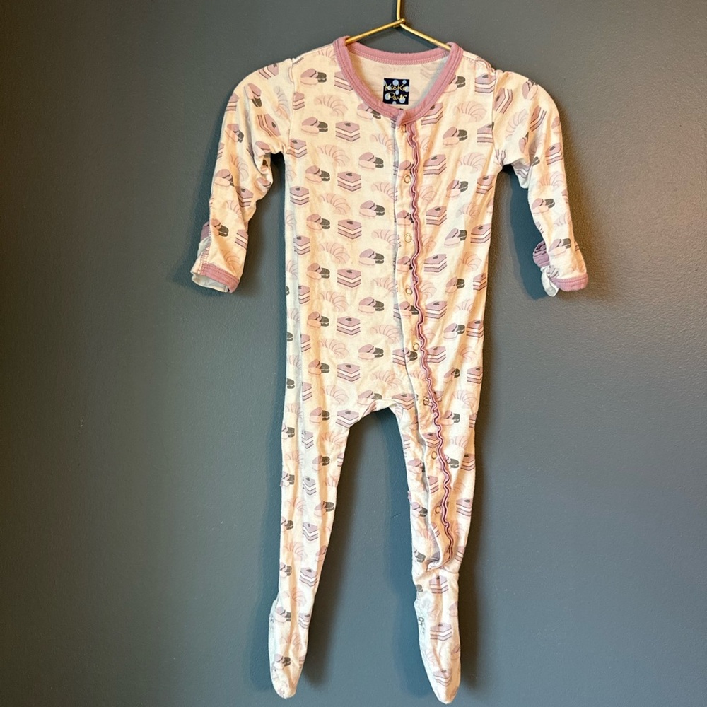 Kickee pants French patisserie ruffle footie‎